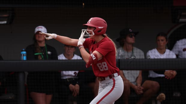 Jenna Johnson celebrates home run at Georgia